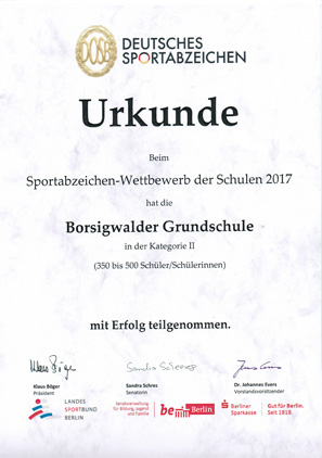 urkunde deutsches sportabzeichen 2018